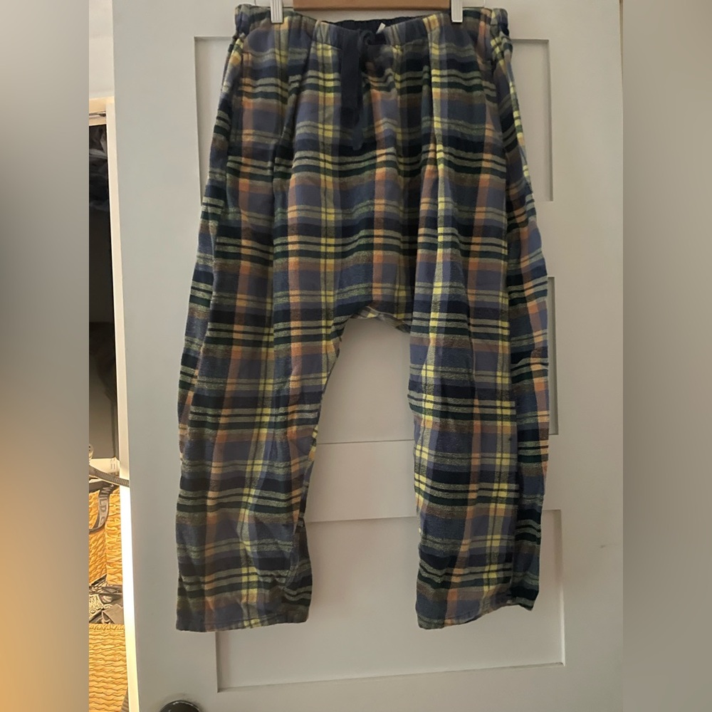 Free People Spin Around Flannel Plaid Lounge Pants Size M